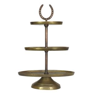 Brass Antique <b>3</b> <b>Tier</b> <b>Cake</b> <b>Stand</b> Oval Trays & Dishes Cupcake Pastry Serving Decorative <b>Cake</b> <b>Stand</b> Christmas Event Decoration - Product Image 5