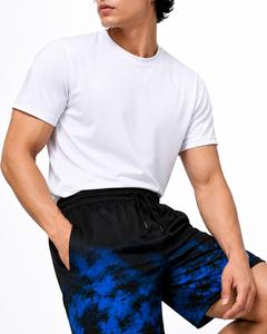Shorts de bain athlétiques pour hommes à séchage rapide et respirants, taille mi-haute avec cordon de serrage et fermetures éclair, 100 % polyester, pour la plage - Product Image 6
