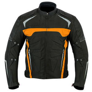 Chaqueta de Motocicleta de Manga Larga Negra y Naranja para Hombre, Resistente al Viento, para Todas las Estaciones, Ropa de Carreras - Product Image 1