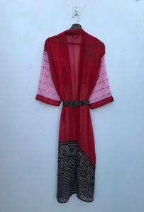 Vintage Poli Silk Kimono <b>Robe</b> for Women Elegant Chiffon Dressing Gown <b>Bridal</b> Sleepwear - Product Image 6