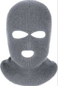 Balaclava tricotée à 3 trous pour l'hiver, masque de ski intégral pour sports de plein air, bonnet chaud - Product Image 5