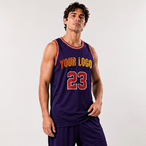 Maillot de basket multicolore sans manches – Débardeur de sport pour uniforme d'équipe, entraînement et match – Design tendance - Product Image 5