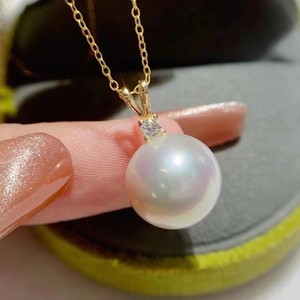 S925 <b>Silver</b> Freshwater Edison Pearl <b>Necklace</b> with Strong Light Collarbone <b>Chain</b> Simple Niche Purple Pendant - Product Image 5