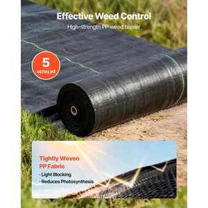 Telo Pacciamante Resistente 3x100FT 5oz per Giardino e Paesaggistica, Rete Tessuta Anti-Erbacce per la Cura del Giardino e del Paesaggio - Product Image 2