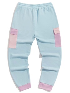 Pantalon de survêtement skinny personnalisé pour hommes avec rayure à cordon de serrage en polyester pantalon de survêtement en polaire à la mode empilé - Product Image 2