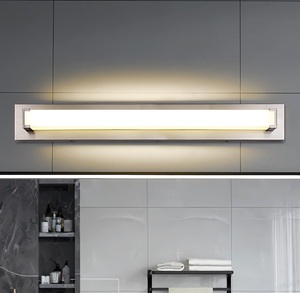 Lampe murale LED au design moderne, étanche IP44, pour miroir de salle de bain, éclairage mural intérieur en acier inoxydable, pour miroir d'hôtel - Product Image 2