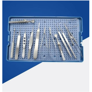 ชุดอุปกรณ์ผ่าตัดสำหรับใช้ในสำนักงาน 15 ชิ้น พร้อมถาดฆ่าเชื้อ - Product Image 1