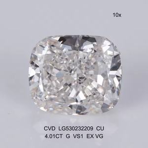 Diamante de laboratorio de calidad premium de 4.01 CT, corte excelente, certificado IGI, forma de cojín, diamante cultivado en laboratorio. - Product Image 2