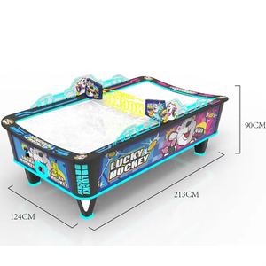 เครื่องเล่นฮอกกี้อากาศ HGR Amusement Lucky Hockey Curve Top แบบหยอดเหรียญ 2 ผู้เล่น ปรับแต่งได้ พร้อมปลั๊กแบบ US สำหรับความบันเทิง - Product Image 2