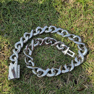 Collier chaîne cubaine en moissanite, style hip-hop, bijoux de luxe pour homme, étincelant et tendance - Product Image 5