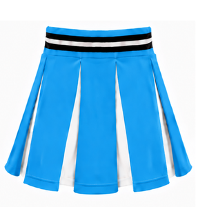 Ensemble uniforme de cheerleading bleu roi : Jupe plissée et crop top pour performance d'équipe, compétition de danse, tenue de sport athlétique - Product Image 3