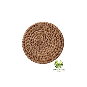 Natural Rattan Coaster Set Handwoven Cup Mat Eco Friendly Coasters for Coffee Tea <b>Table</b> <b>Protection</b> Home Decor - Product Image 5
