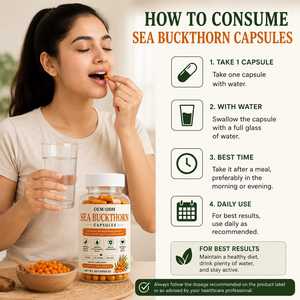 แคปซูลซีบัคธอร์นพรีเมียม สารสกัดจากผลซีบัคธอร์นธรรมชาติ อุดมไปด้วยวิตามิน สารต้านอนุมูลอิสระ และสารอาหารสำหรับผู้ชายและผู้หญิง - Product Image 3