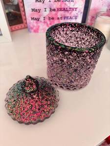 Pot en résine fait main, pot décoratif, pot pour la décoration de la maison, pot à bonbons, pot porte-bougie avec couvercle, pot à maquillage, pot à paillettes épaisses - Product Image 3