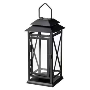Farol Moderno de Metal y Vidrio Texturizado con Acabado Negro Mate, Faroles de Metal para Velas, Decoración del Hogar para Exteriores, Hechos a Mano - Product Image 6