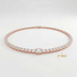 Elegante Collar con Colgante de Diamante Cultivado en Laboratorio, Chapado en Oro de 14K/18K, Brillo Atemporal, Diseño Moderno y Lujoso, para Compromiso o Boda - Product Image 3