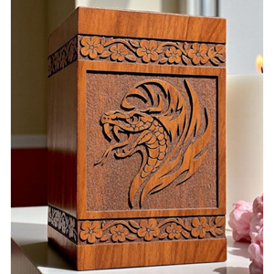 Handcrafted Wooden Cremation Urn: Tree & Bee Carving, Personalized <b>Memorial</b> <b>Box</b> urn <b>Memorial</b> <b>Keepsake</b> by AYAANS - Product Image 6