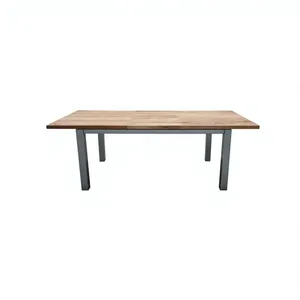 Mesa de Comedor Rectangular Moderna de Madera con Patas de Metal, Diseño Estable para Muebles de Hogar, 6 Plazas, Estilo Minimalista - Product Image 4
