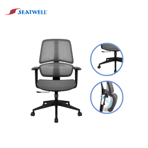 Silla de oficina ergonómica con ruedas y respaldo de malla, ajustable en altura - Product Image 2
