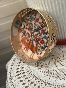 Elegante Bandeja de Hierro Metálico Pichwai para Servir, Regalar, Decorar, Festivales y Cestas - Product Image 3
