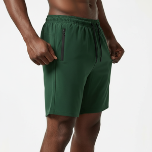 Men Gym Shorts with Zipper Pockets Quick Dry 4 Way Stretch Breathable Workout Running Shorts - Product Image 3