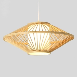 Lámpara colgante ecológica con pantalla de bambú hecha a mano para decoración rústica moderna del Hogar disponible en varios tamaños - Product Image 2