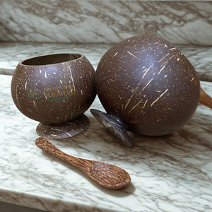 Wholesale Natural Coconut Shell Bowl & Cup Handmade Eco Friendly Tableware Made in Vietnam - Product Image 3
