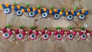 Guirnalda Decorativa India Hecha a Mano con Flores Artificiales de Poliéster Mixto para Puerta, Decoración del Hogar para Diwali, Bandarwal, Toran - Product Image 1