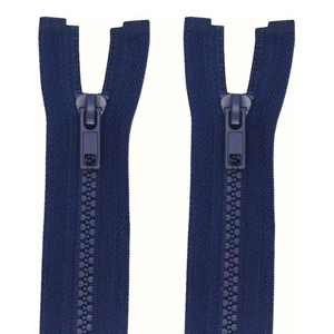 Heavy Duty No.5 Molded Plastic Open End <b>Zipper</b> Two Way Separating Jacket <b>Zipper</b> with Double Auto Lock Sliders for Garments - Product Image 4