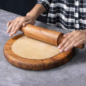 High Quality Modern Natural Wooden <b>Rolling</b> <b>Pin</b> Tree Pattern Kitchen Ware Serving Home Hotel Customized Size Cheap Price New - Product Image 4