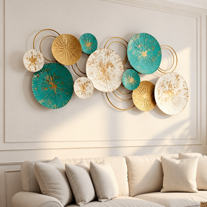Décoration murale en métal multicolore pour la maison et le salon, art mural décoratif en métal, sculpture murale artistique moderne pour chambre à coucher - Product Image 6