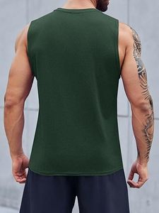 Camiseta sin mangas personalizada para hombre, con logo, para verano, deportiva, para gimnasio, color negro - Product Image 2