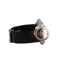 Reloj Cronógrafo de Lujo Personalizado con Caja de Acero Inoxidable y Cuarzo para Hombre, Correa de Goma con Incrustaciones de Oro Rosa, Estilo Hip Hop, 46 mm - Product Image 3