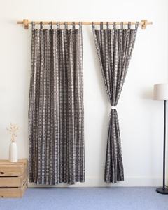 Juego de Cortinas de Algodón Estampadas a Mano de Lujo Personalizadas, Cortinas Transparentes de Voile para la Sala de Estar - Product Image 1