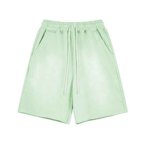 Pantalones Cortos de Algodón con Lavado Ácido, Estilo Vintage, Cómodos, Transpirables, Casuales, para Verano, Ropa Urbana con Estilo - Product Image 1