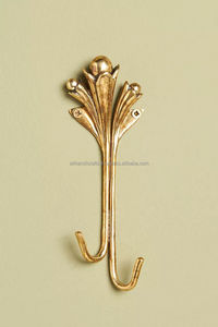 Vintage Ginkgo Leaf Wall Hook Metal Rust Resistant Bathroom <b>Coat</b> Rack Single Tier Carved Design - Product Image 4