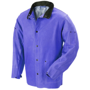 Veste de soudeur en cuir de vachette de haute qualité, résistante aux étincelles, robuste, vêtements de protection industrielle pour la sécurité du corps - Product Image 2