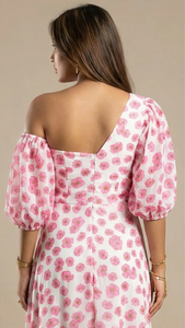 Vestido Largo Floral de Moda para Mujer, Sin Mangas, Cuello en V, Estilo Bohemio Informal de Verano, para Fiestas, Venta al Por Mayor - Product Image 5