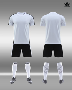 SPARKWELL Unisex Soccer Uniform Set Printed Short Sleeve Jersey Shorts <b>Socks</b> Moisture Wicking Quick Dry Football Training Kit - Product Image 3