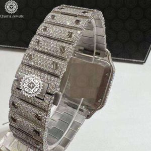 Reloj de Lujo para Hombre Charm, de Acero Inoxidable, con Bisel de Diamantes Dorado, Movimiento Mecánico Analógico, Fecha Automática, Caja de 40 mm, Resistente al Agua 10 Bar - Product Image 3