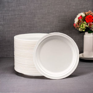 Assiettes portables et légères en bagasse, fabriquées à partir de fibres de pulpe de canne à sucre, idéales pour les excursions de camping et de randonnée. - Product Image 3
