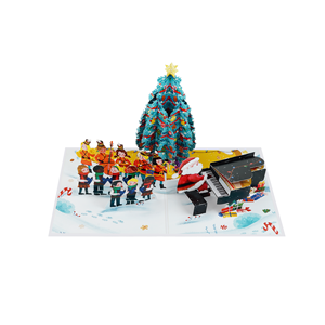 <b>Christmas</b> Pop Up Greeting <b>Card</b> Handmade Paper 3D Music Lighted <b>Musical</b> Holiday Gift Decor for Family Kids - Product Image 1