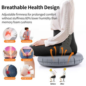 เบาะรอ<span class=keywords><strong>ง</strong></span>นั่งพอ<span class=keywords><strong>ง</strong></span>ลม TPU ระบายอากาศได้ดี พกพาสะดวก สีเทา รูปทรงลิ่มกลม สำหรับใช้ในรถยนต์ สำนักงาน และที่บ้าน - Product Image 4