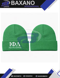 หมวกไหมพรมปักลาย 3 มิติ สีเขียวและสีขาว ของชมรมนักศึกษา Iota Phi Lambda IPL รุ่น Winter Beanie คุณภาพพรีเมียม - Product Image 6