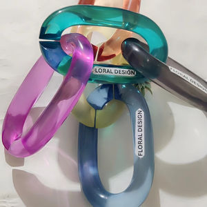 Chaîne en acrylique sur mesure, chaîne à maillons colorés naturels, décoration murale, fabriquée en Inde, chaîne en résine très vendue, décoration murale suspendue - Product Image 1