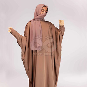 Abaya de luxe pour femmes avec broderie simple, robe longue musulmane à manches longues, kaftan de Dubaï, vêtements islamiques pour le Ramadan, les fêtes de l'Aïd - Product Image 6