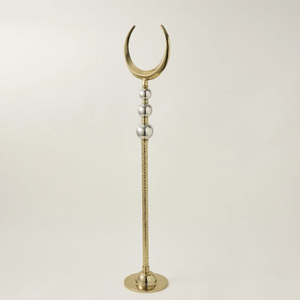 Centro de mesa islámico único de metal con forma de luna para decoración de mesa en el hogar. - Product Image 6