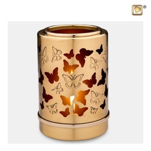 Gold Trimmed Marble Effect Cremation <b>Urn</b> With <b>Tea</b> Light Holder For Adult Use Durable Design Decorative Memorial <b>Urn</b> - Product Image 6