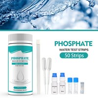 Bandelettes de test d'eau pour la détection du phosphate (PO4³-) de 0 à 500 mg/L, pour l'eau potable, l'agriculture et l'aquaculture, 50 bandelettes