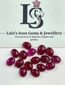 Fine Quality 100% Natural Reddish Pink <b>Ruby</b> Cabochon 7x9mm Heat-Treated Oval Shape Loose Gemstone for Jewelry Making - Product Image 5